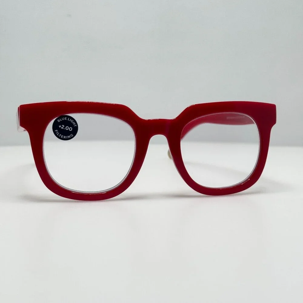 Peepers 3078 Harlow Red Eyeglasses Eye Glasses Frames Readers +2.00 - Picture 1 of 6